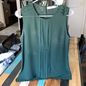 Forest Green Elodie Sheer Top Size M